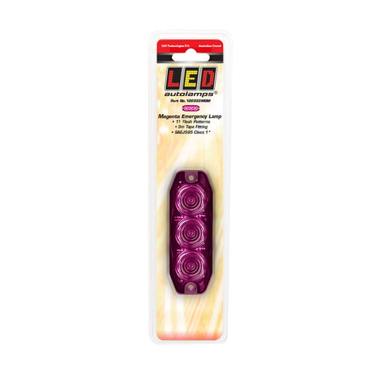 LED Autolamps Magento Emergency Lamp SAE J595 Class 1 89mm  with Tape Fitting 120033MGM