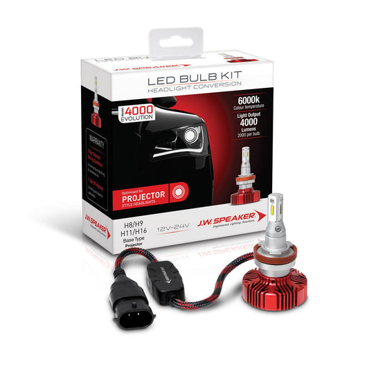 JW Speaker LED H8/9/11/16 Headlight Kit 990011P