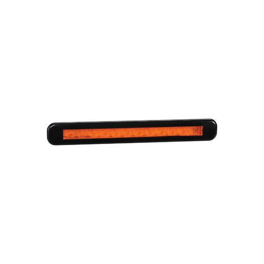 Narva Model 39 LED Rear Direction Indicator Lamp with Black Cover Amber 260mm x 35mm 9-33V 93900BL
