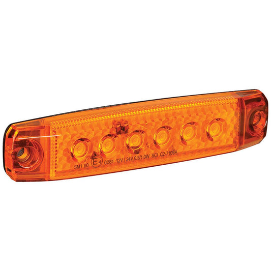Narva Model 10 LED Side Marker Lamp Amber 96mm x 20mm 9-33V 91000BL