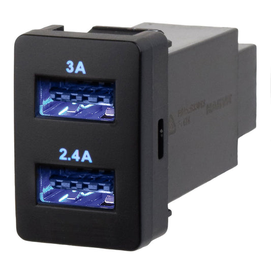 Narva OE Style Switch - 2 Port Usb, fits Toyota And Mitsubishi 63301BL