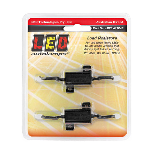 LED Autolamps Load Resistor 21W 12V Twin Pack LR21W-12/2