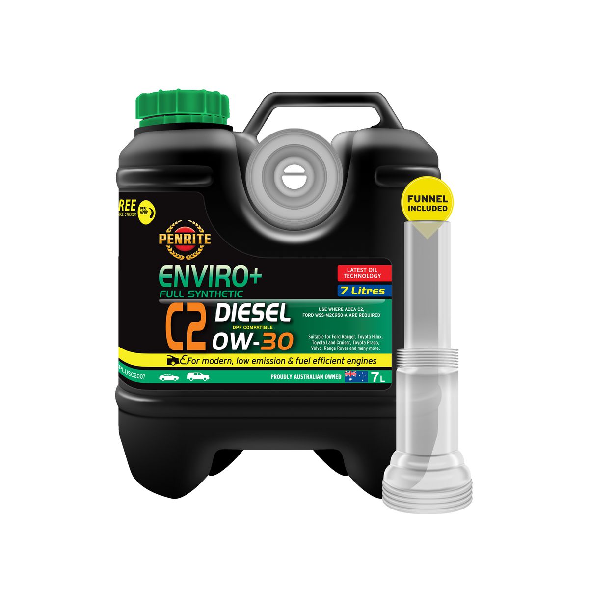 Penrite Enviro+ C2 0W-30 Synthetic Engine Oil 7L EPLUSC2007