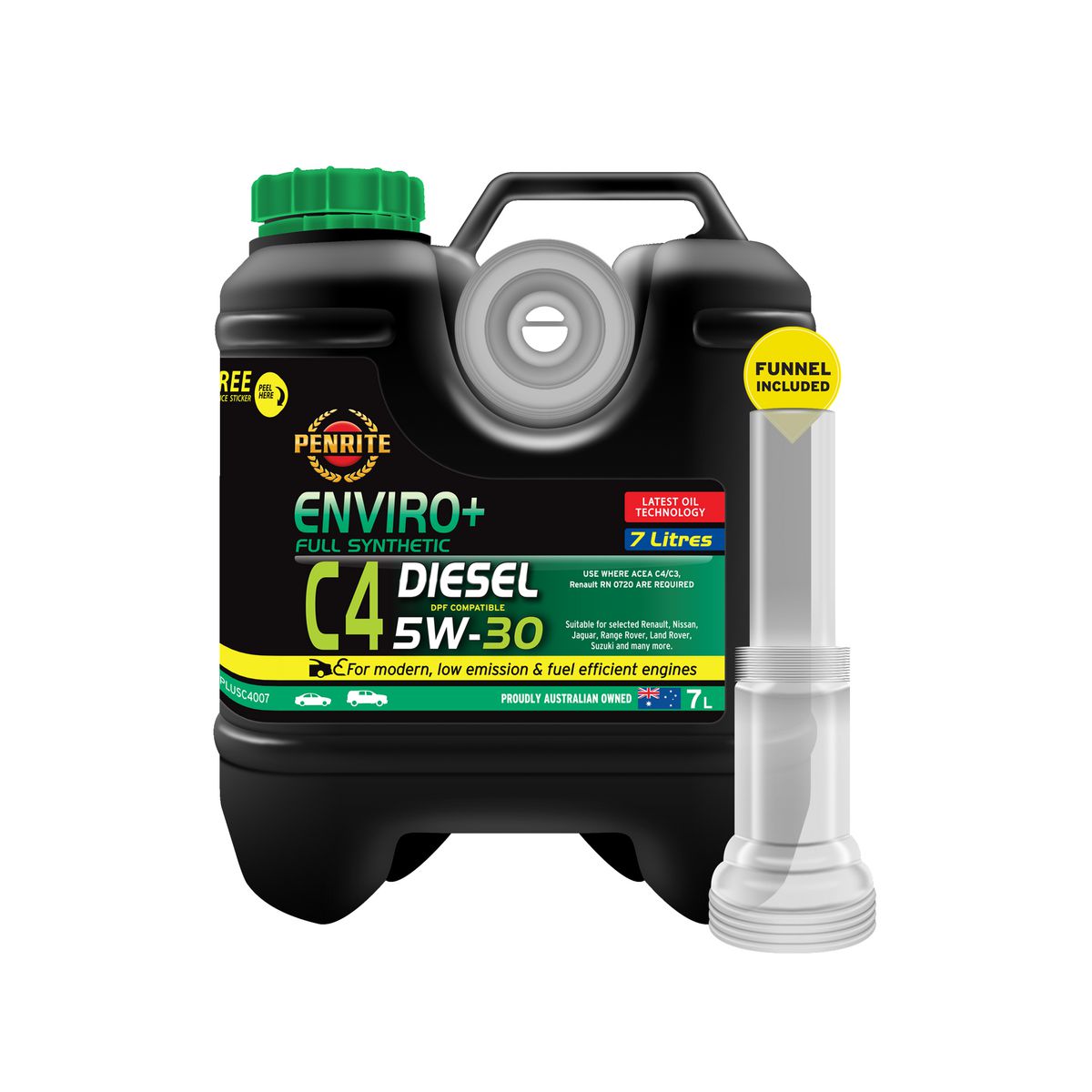 Penrite Enviro+ C4 5W-30 Synthetic Engine Oil 7L EPLUSC4007