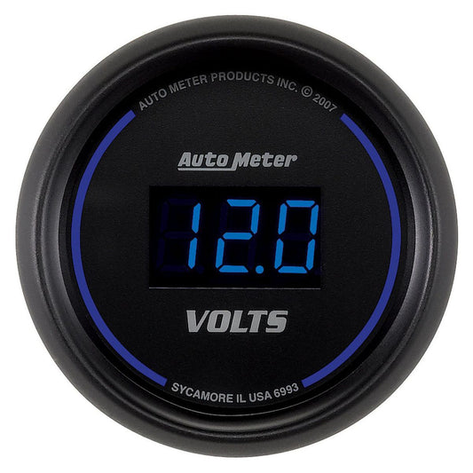 Autometer Cobalt Digital 2-1/16in Voltmeter Gauge 8-18V Electric AU6993