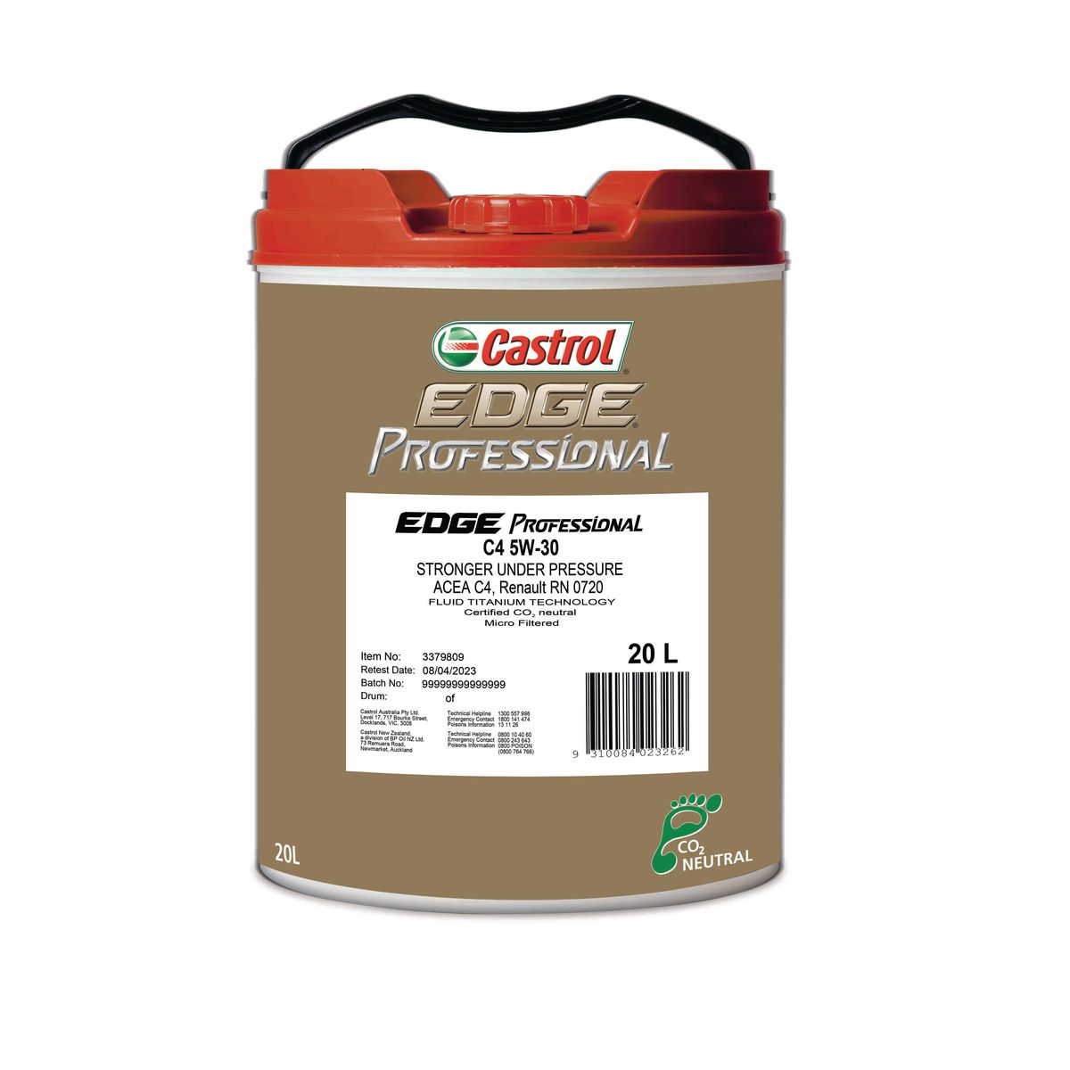 Castrol EDGE Professional C4 5W-30 Engine Oil 20L 3379809