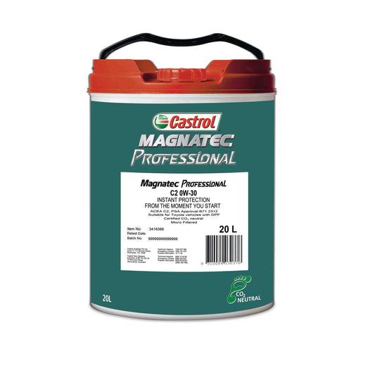 Castrol MAGNATEC Professional C2 0W-30 Engine Oil 20L 3416386