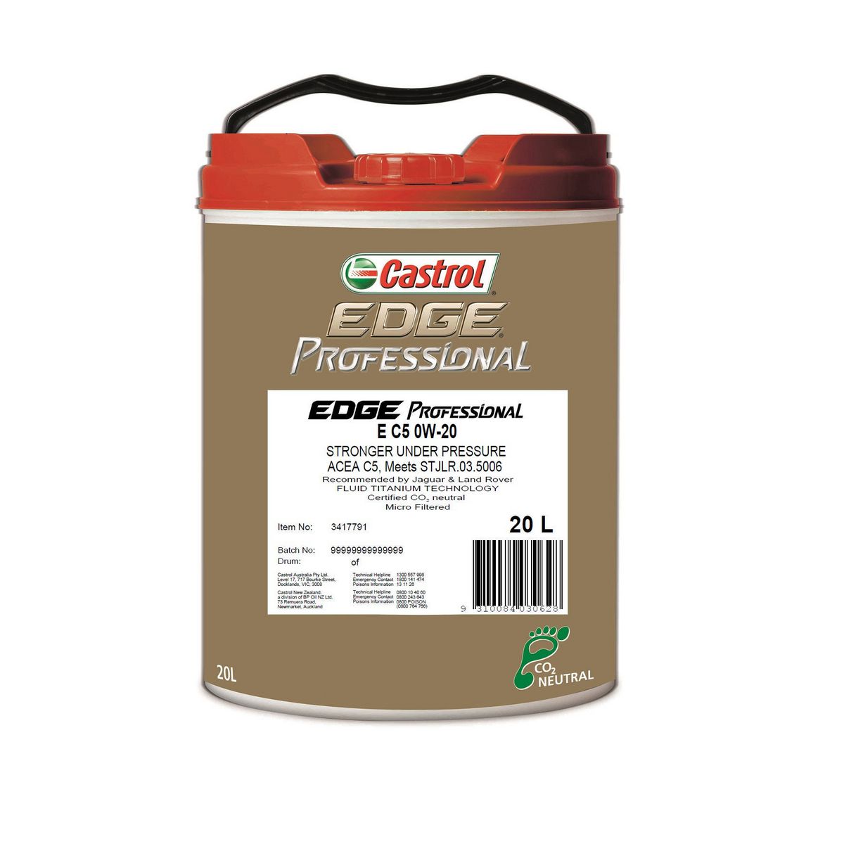 Castrol EDGE Professional E C5 0W-20 Engine Oil 20L 3417791
