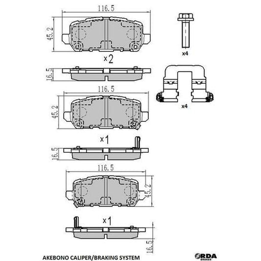 RDA Extreme Brake Pads Rear RDX2425SM