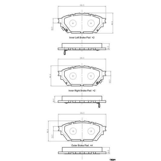 RDA Brakes Extreme Brake Pad Set Front RDX2438SM