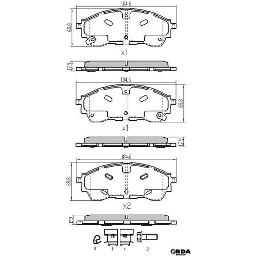 RDA GP Max Brake Pad Set Front RDB2420
