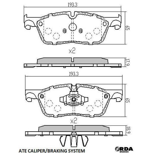 RDA GP Max Brake Pad Set Front RDB2424