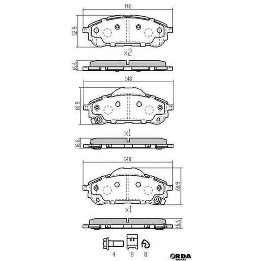 RDA Extreme Brake Pads Rear RDX2421SM