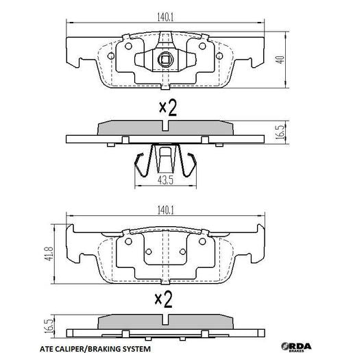 RDA GP Max Brake Pad Set Front RDB2419
