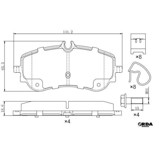 RDA Brakes Extreme Brake Pad Set Rear RDX2446SM