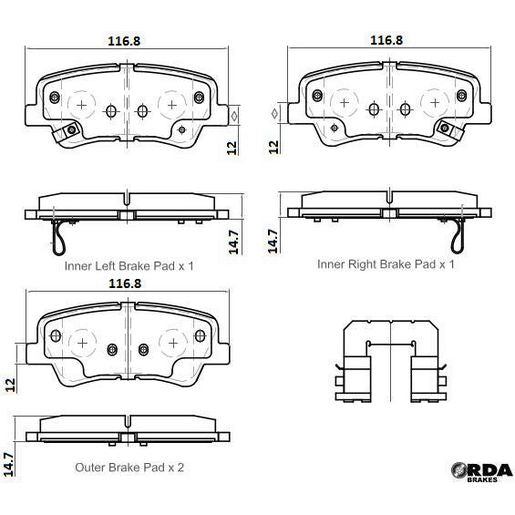 RDA Extreme Brake Pads Rear RDX2432SM