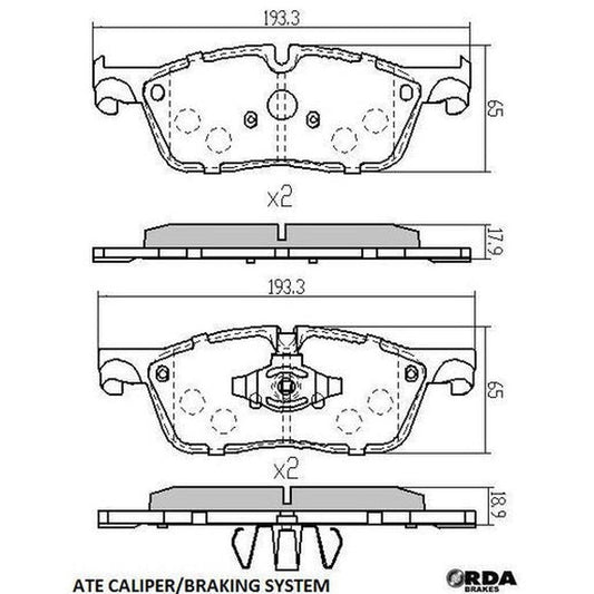 RDA Phantom Ceramic Brake Pad Set Front RDC2424