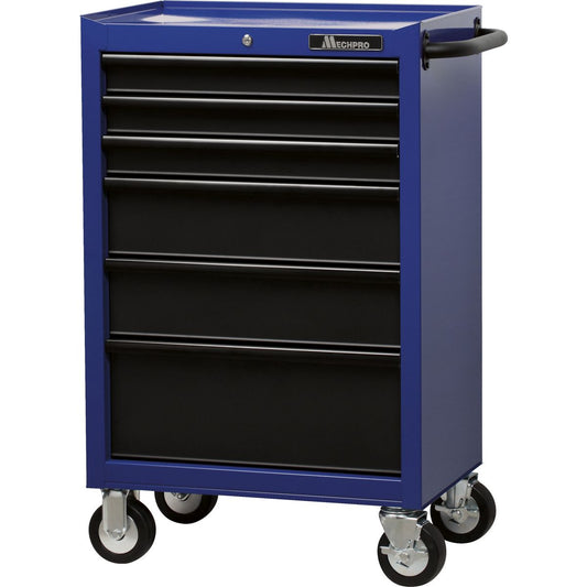 Mechpro 6 Drawer Tool Trolley 27In Blue