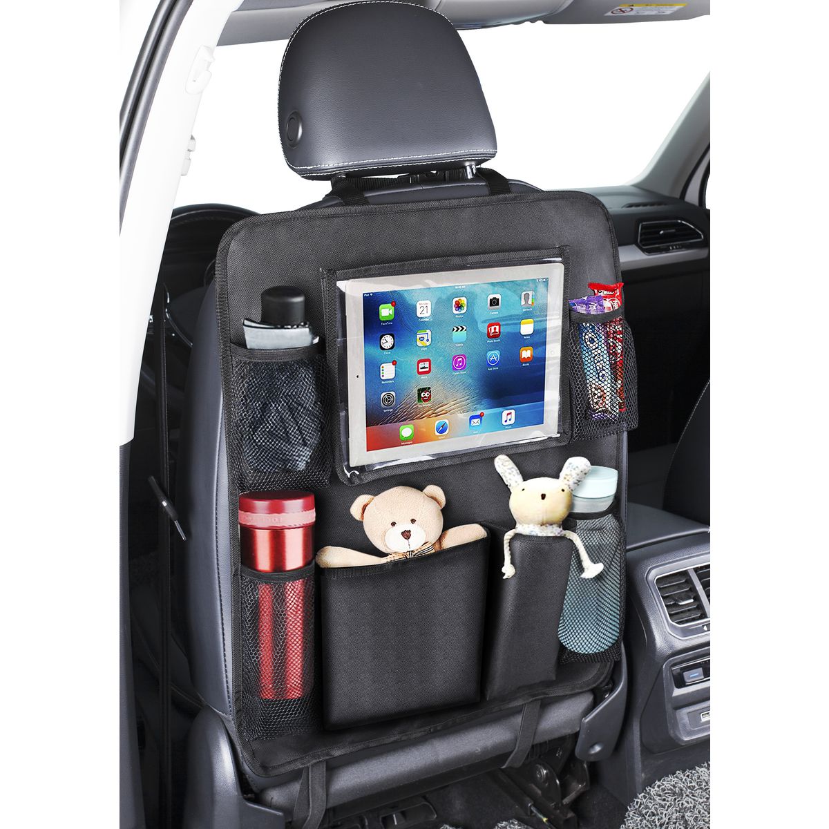DUSC Backseat Organiser with Tablet Holder and Multiple Pockets