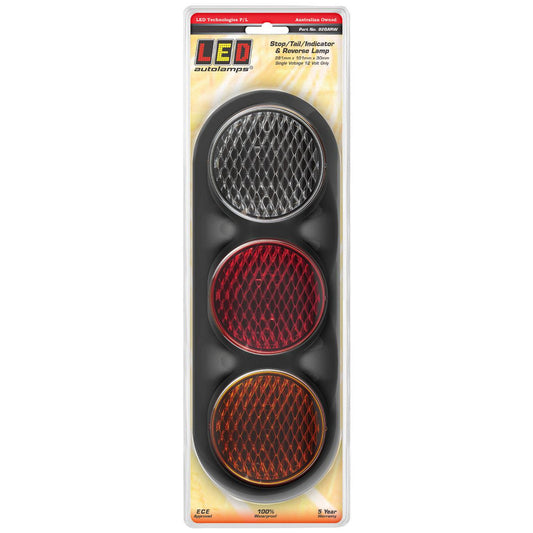 LED Autolamps Stop/Tail/Indicator/Reverse LED Light 12V Black Bracket 281x101x30mm 82BARW