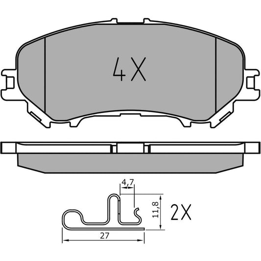 MEYLE PD Brake Pad Set Front 025 220 6518/PD
