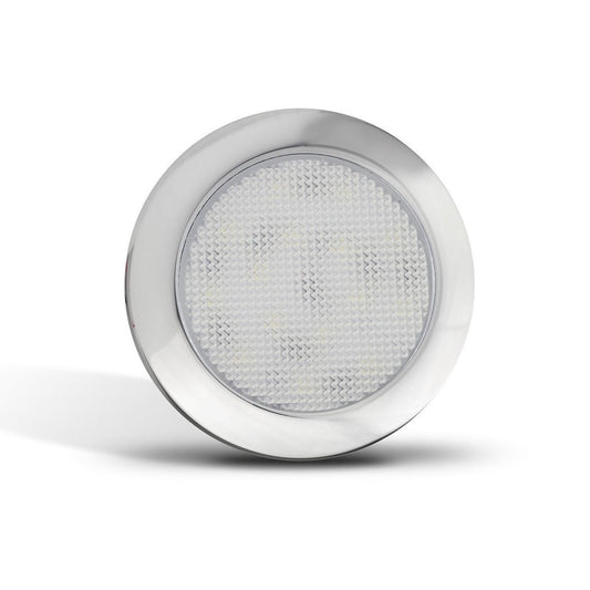 LED Autolamps Interior Lamp with Chrome Bezel  Cool White 76 x 9mm 12V 7515CB