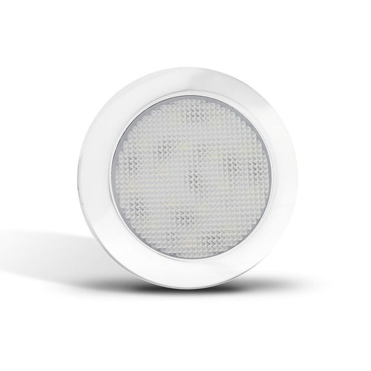 LED Autolamps Interior Lamp with Chrome Bezel  Cool White 76 x 9mm 12V 7515WB