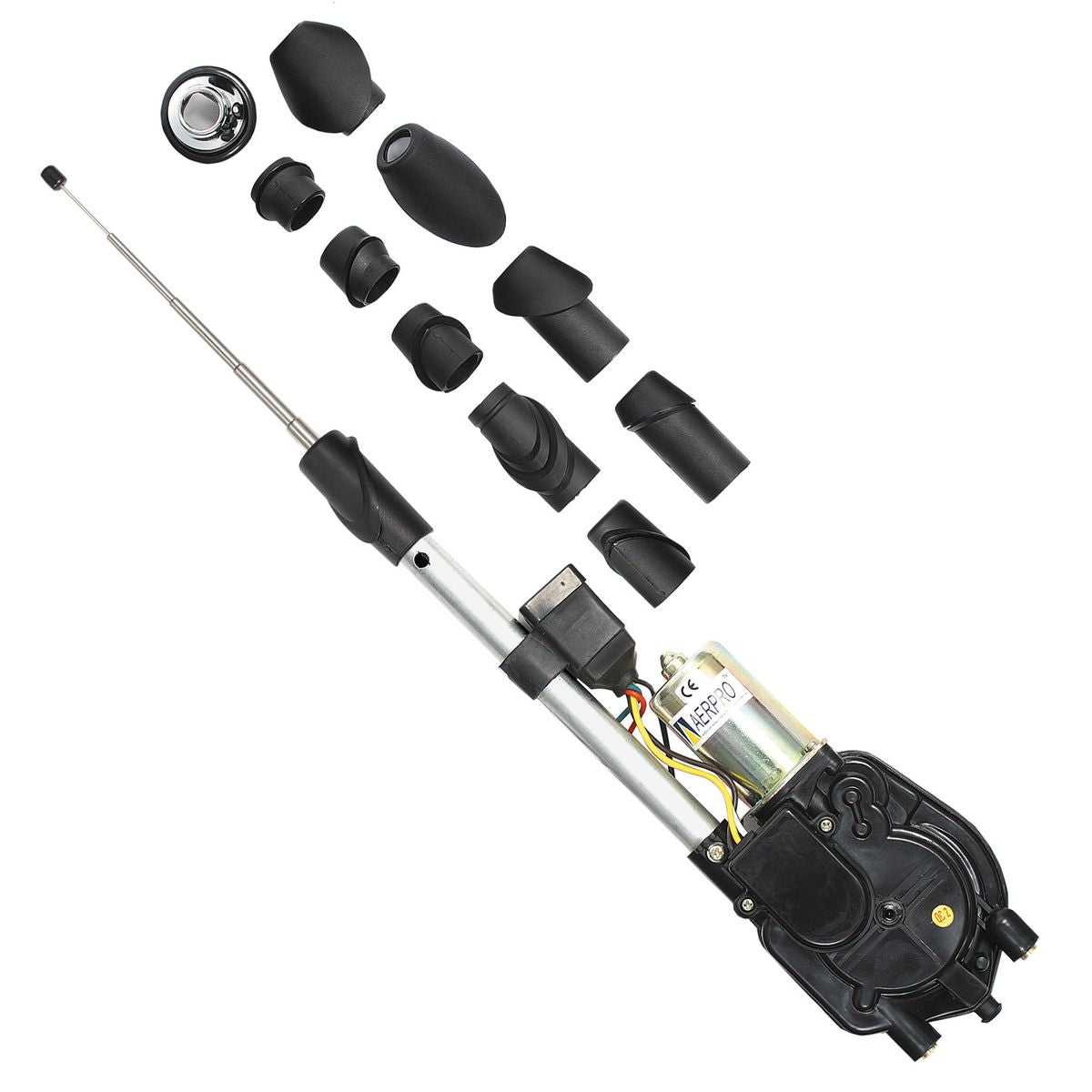 Aerpro Multifit Universal Auto Electric Antenna 5 Section SS AP178E