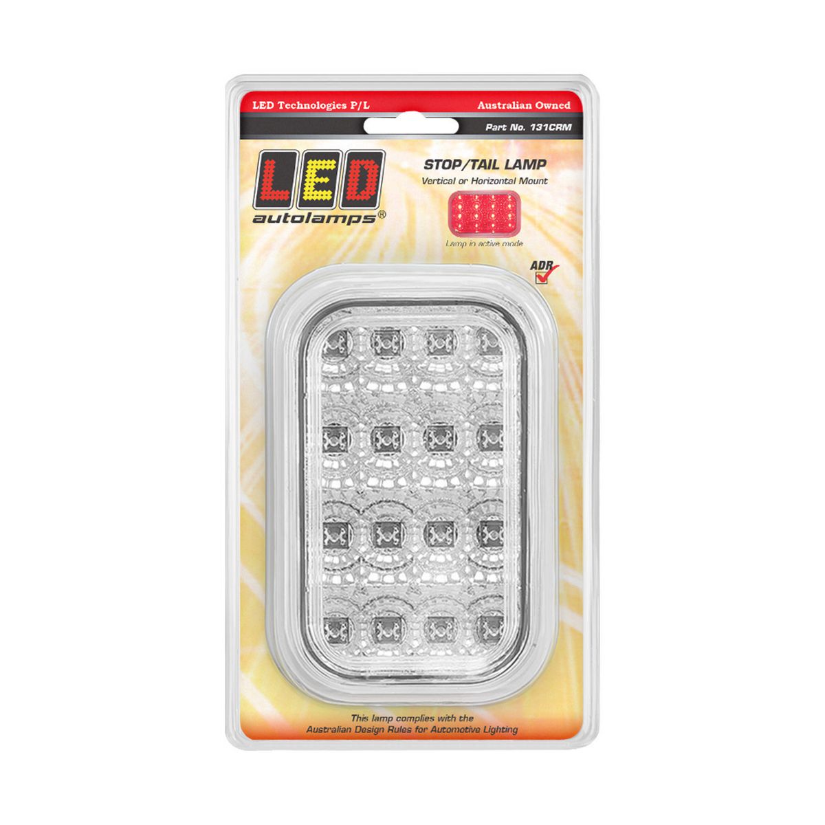 LED Autolamps Chrome Tail Light 131CRM