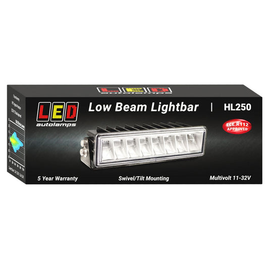 LED Autolamps Low Beam Light Bar ECE R112 11-32V 1000 Lumens HL250
