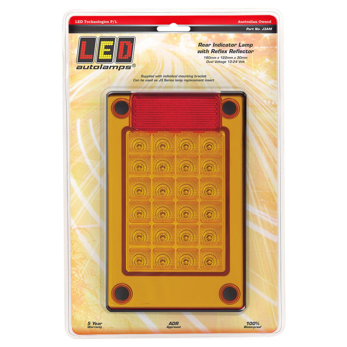 LED Autolamps Rear Indicator Light LED 12/24V J3AM