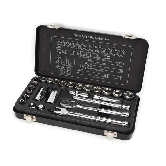 Mechpro Socket Set Metric 3/8In Drive 26pc