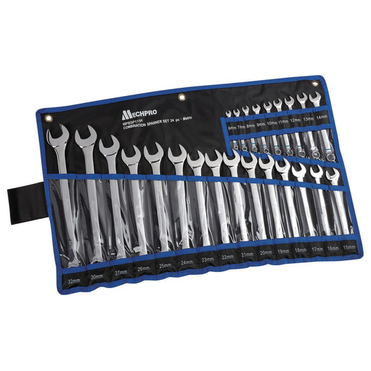 Mechpro Combination Spanner Set Metric 24pc MPBSP115K