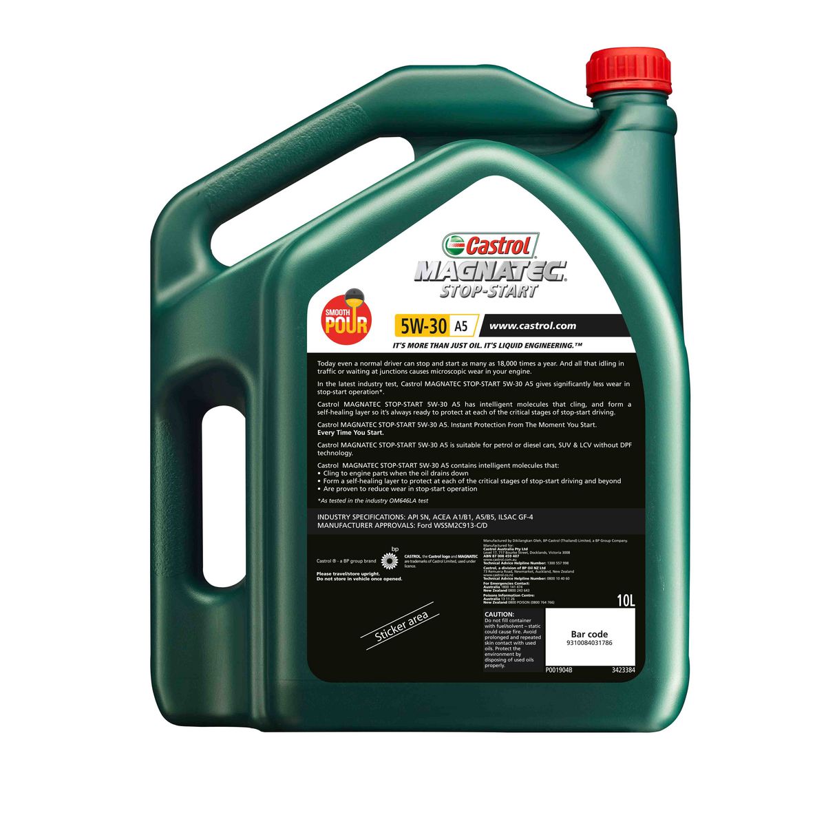 Castrol MAGNATEC 5W-30 A5 Stop-Start Engine Oil 10L 3423384