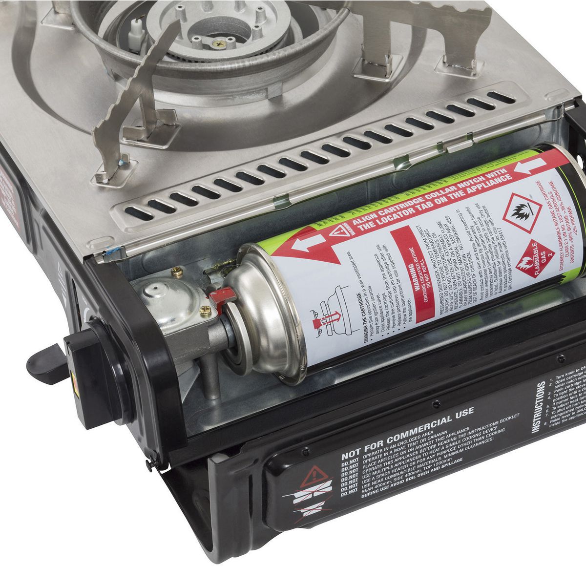 Gasmate Travelmate II Portable Twin Burner Stove with Hotplate