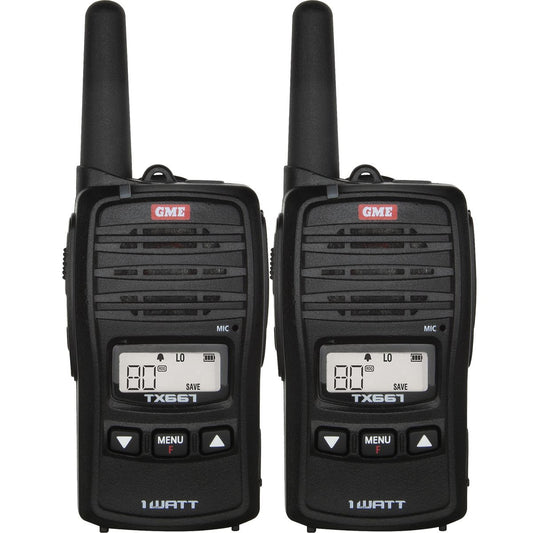 GME 1W UHF CB Handheld Radio Twin Pack TX667TP