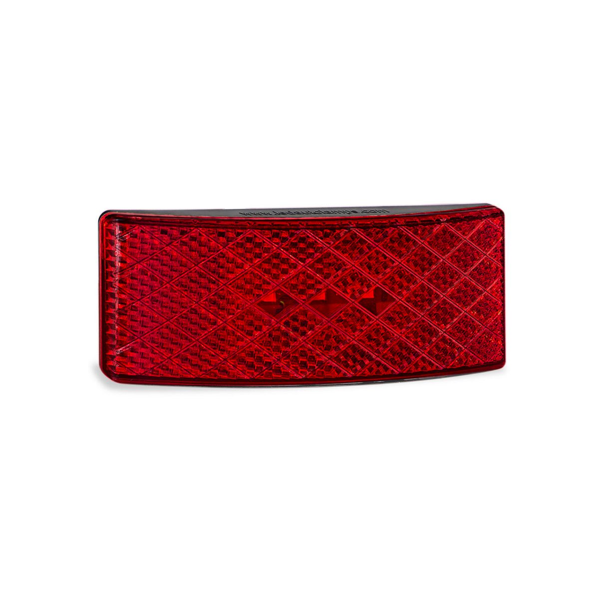LED Autolamps EU38 Black Series Rear Marker with Built-in Reflector and 3m Tape Red 12/24 EU38BRMHDB