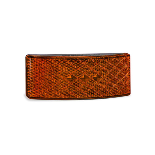 LED Autolamps EU38 Black Series Side Marker with Built-in Reflector and 3m Tape Amber 12-24V EU38BAMHDB