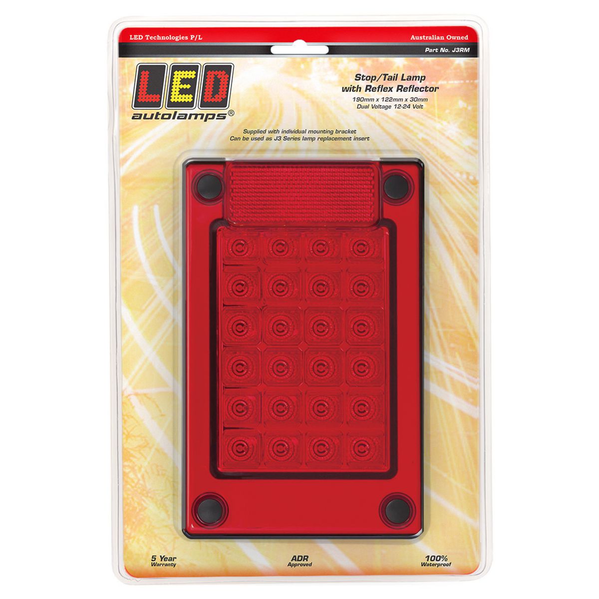 LED Autolamps Stop/Tail Light LED 12/24V J3RM