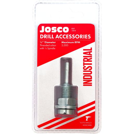 Josco Polishing Arbor Adapter 1/4"" Spindle 600CARD