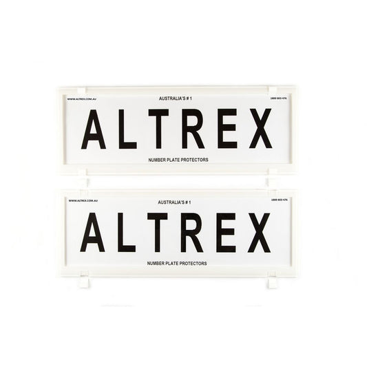Altrex Number Plate Cover 6 Figure White Frame Without Lines