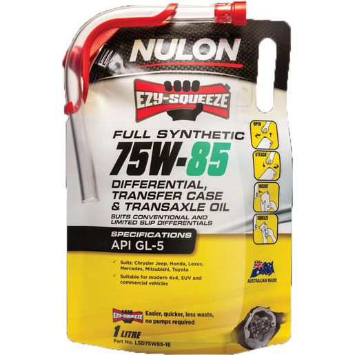 Nulon EZY-SQUEEZE Full Synthetic 75W-85 Limited Slip Diff Oil 1L
