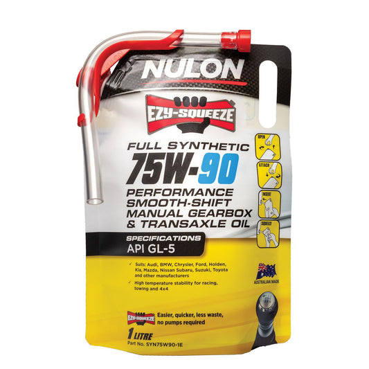 Nulon EZY-SQUEEZE Full Synthetic Gearbox and Transaxle 75W-90 1L