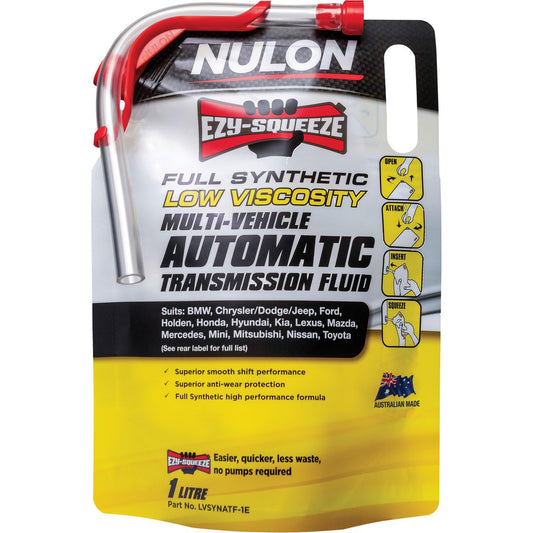 Nulon EZY-SQUEEZE Low Viscosity Auto Trans Fluid Full Synthetic 1L