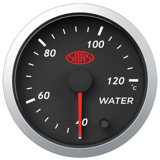 SAAS Street Series 2-1/16"" Water Temp Gauge 40-120C Black SG21220