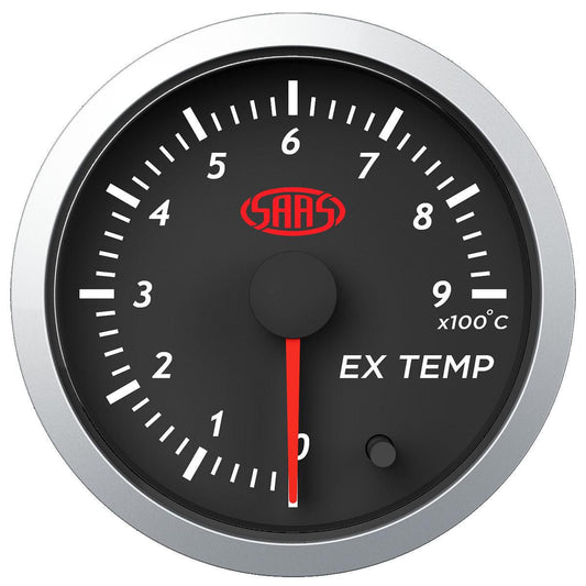 SAAS Street Series 2-1/16"" Exhaust Temp Gauge 0-900 Black SG21240