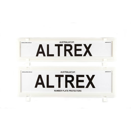 Altrex Number Plate Cover 6 Figure White Without Lines Premium Combination NSW SA