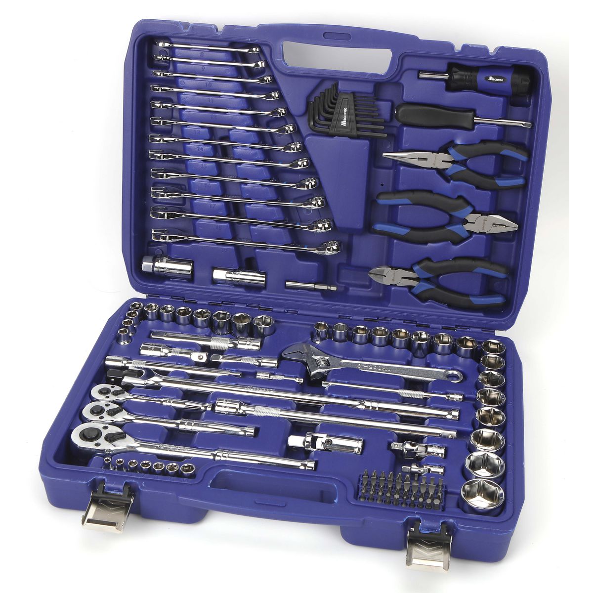 Mechpro Automotive Tool Kit Metric 1/4In, 3/8In & 1/2In Drive 117pc