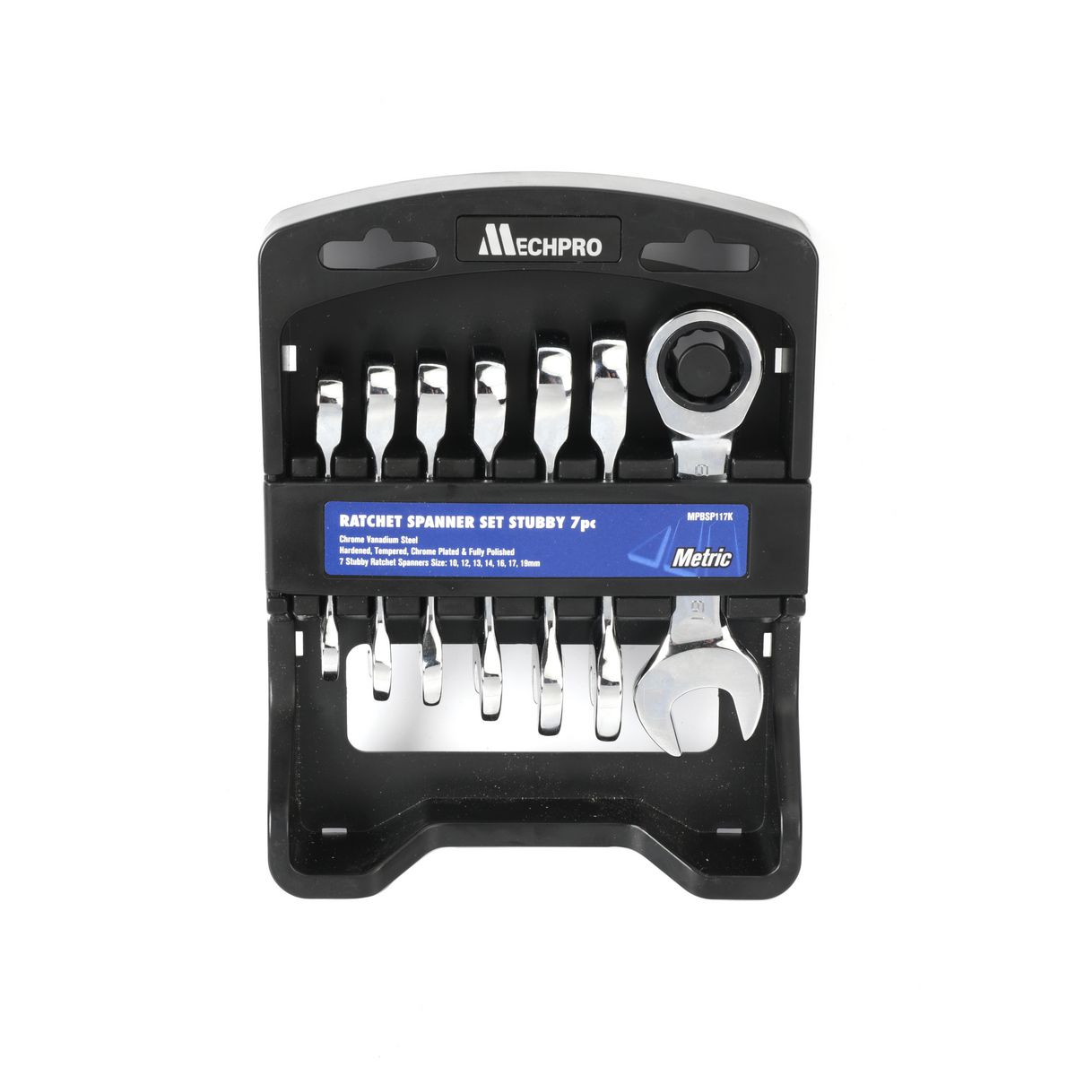 Mechpro Ratcheting Spanner Set 7pc