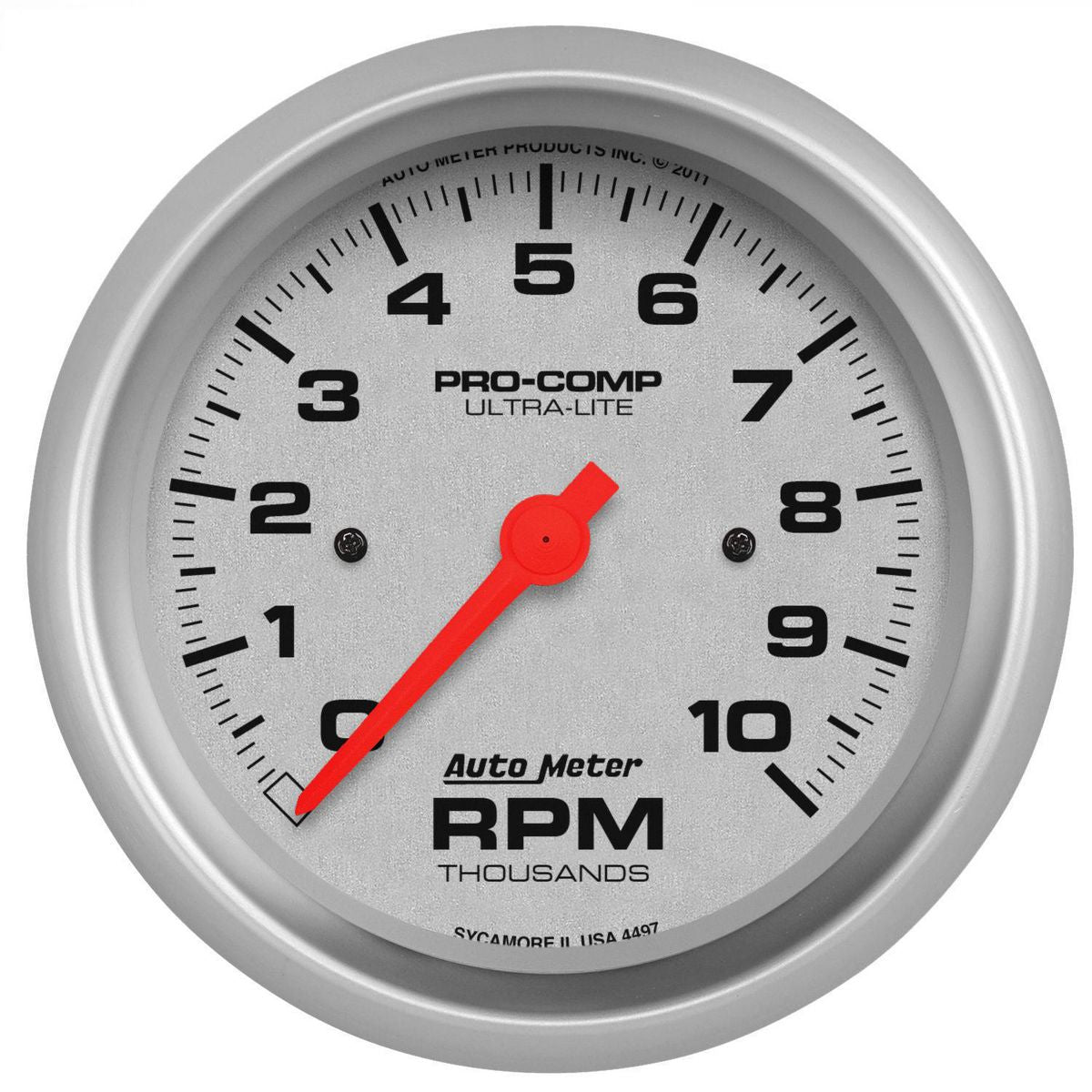 Autometer Ultra-Lite 3-3/8in Tacho Gauge 10,000rpm In Dash AU4497